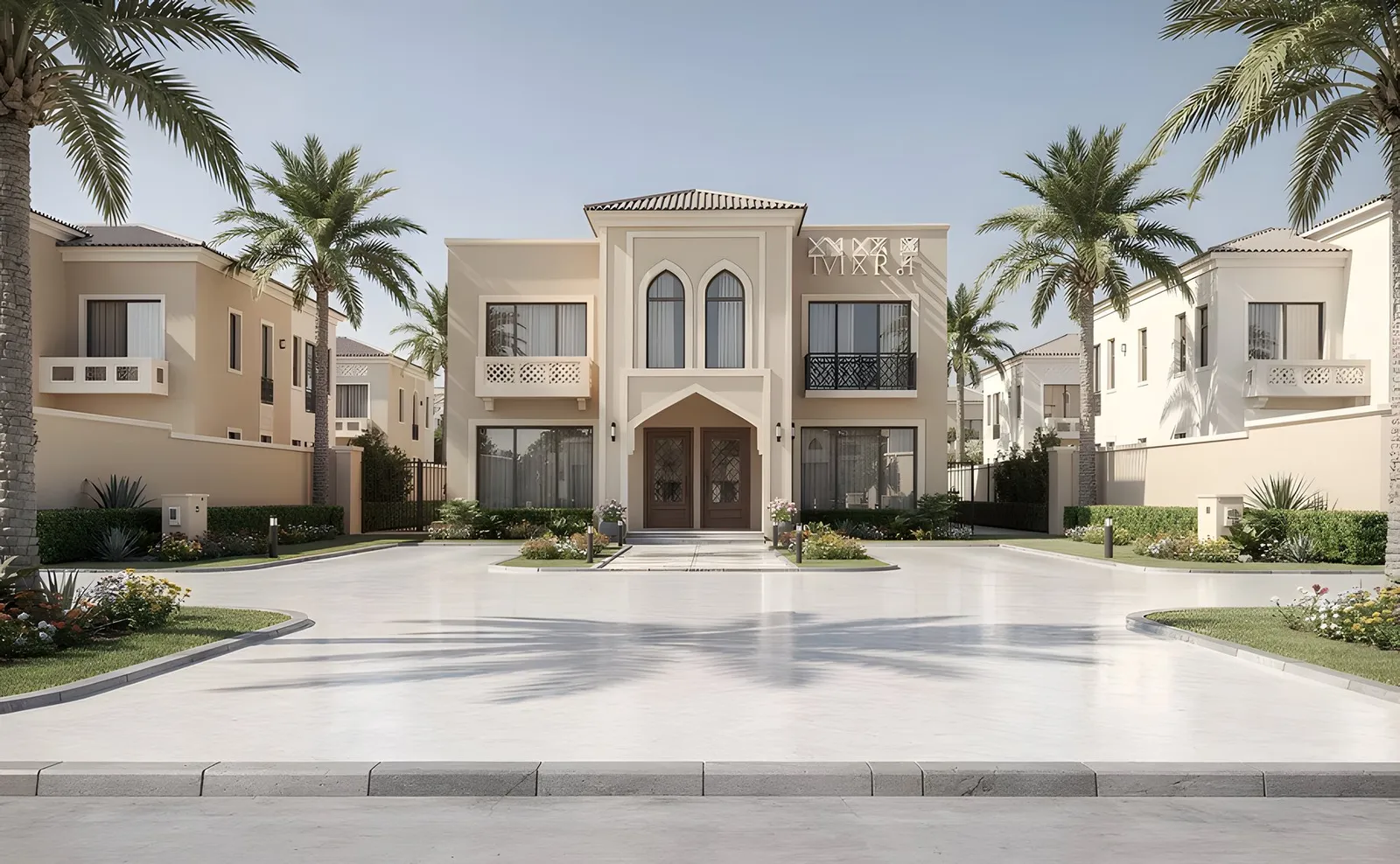 Villa exterior under renovation in Dubai