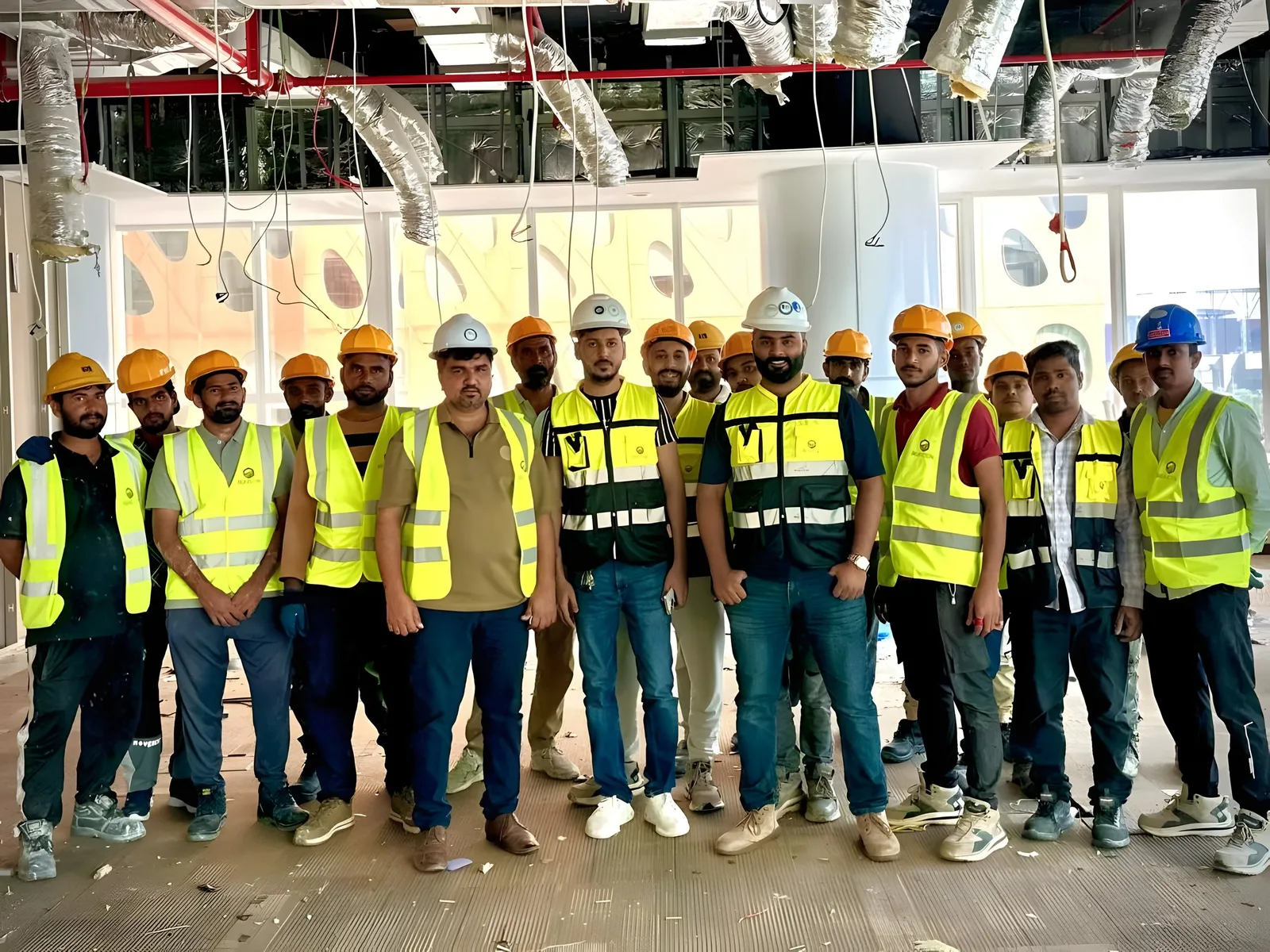 BeavCon site team in hi-vis on a Dubai project